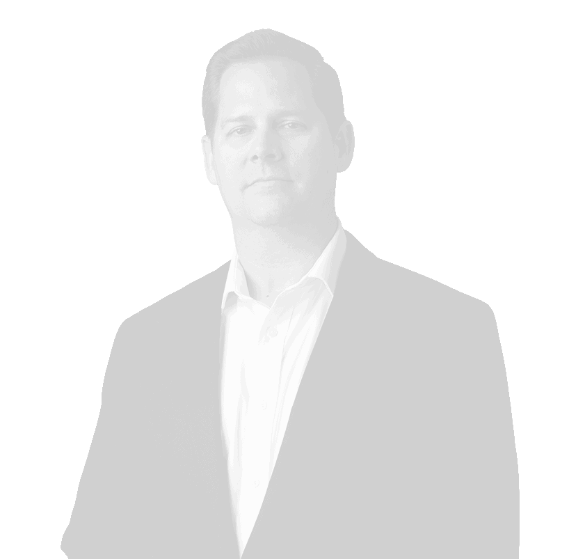 Jason Dennen posing and smiling with a closed-lip smile, facing the camera with black transparent overlay