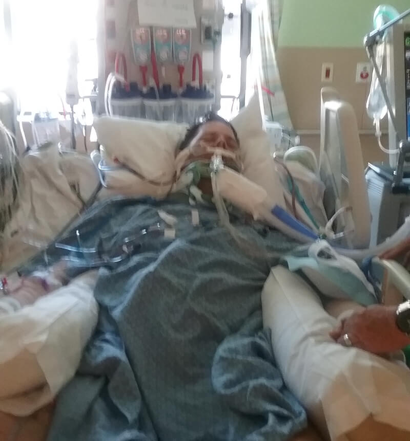 jason dennen on hospital bed