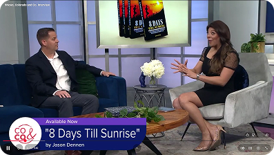 Jason Dennen featured in a live TV interview showcasing his book