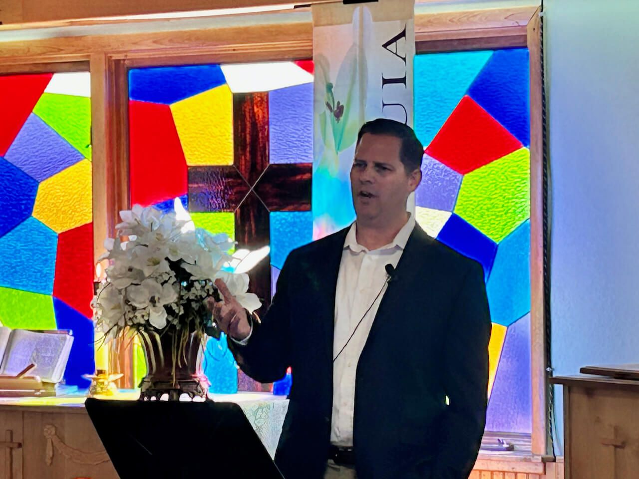 Jason speaking on church