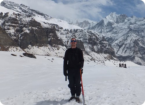 Jason Dennen on a snowy mountain